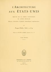 Cover of: L' architecture aux États-Unis by Jacques Gréber