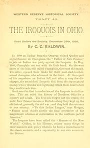 Cover of: The Iroquois in Ohio.