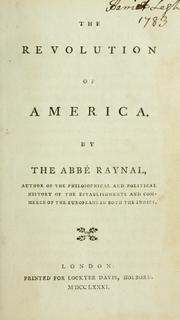Révolution de l'Amérique by Raynal abbé