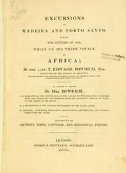 Cover of: Excursions in Madeira and Porto Santo: during the autumn of 1823, while on his third voyage to Africa