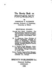 Cover of: The brevity book on psychology