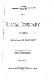 Cover of: glacial boundary in Ohio, Indiana and Kentucky