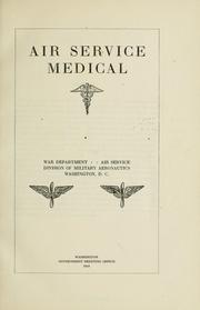 Cover of: Air service medical.: War department. Air service. Division of military aeronautics