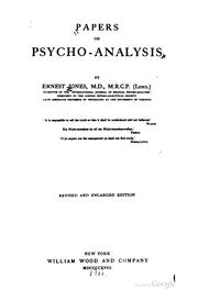 Cover of: Papers on psycho-analysis