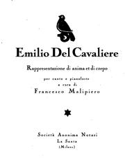 Cover of: Rappresentazione di anima, e di corpo by Emilio de' Cavalieri