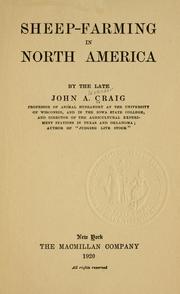 Cover of: Sheep-farming in North America by John Alexander Craig