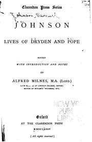 Cover of: Lives of Dryden and Pope by Samuel Johnson