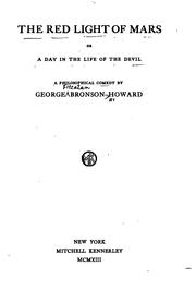 Cover of: The red light of Mars, or, A day in the life of the devil: a philosophical comedy