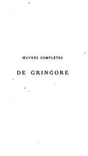Cover of: Œuvres complètes de Gringore