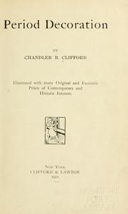 Cover of: Period decoration by C. R. Clifford