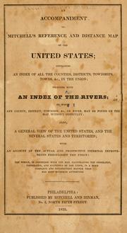 Cover of: An accompaniment to Mitchell's reference and distance map of the United States by S. Augustus Mitchell
