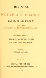 Cover of: Histoire de la Nouvelle-France by Marc Lescarbot
