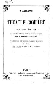 Cover of: Théatre complet by Scarron Monsieur