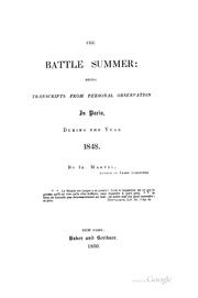 Cover of: The battle summer by Donald Grant Mitchell