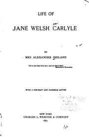 Cover of: Life of Jane Welsh Carlyle