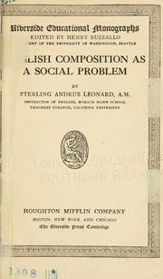 Cover of: ... English composition as a social problem