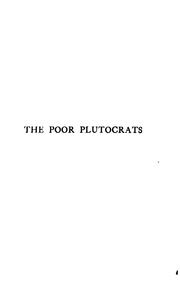Cover of: Poor plutocrats by Jókai, Mór