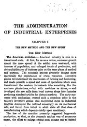 Cover of: administration of industrial enterprises: with special reference to factory practice