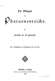 Cover of: Die blütezeit des Pharaonenreichs. by Georg Steindorff