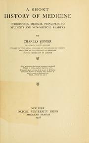 A short history of medicine by Charles Joseph Singer