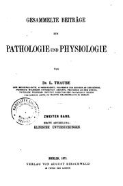 Cover of: Gesammelte beitra ge zur pathologie und physiologie