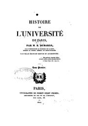 Cover of: Histoire de l'Université de Paris