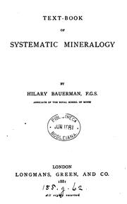 Cover of: Text-book of systematic mineralogy