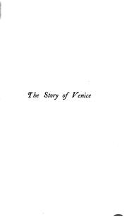 Cover of: The story of Venice.