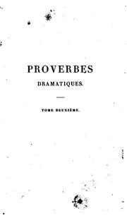Cover of: Proverbes dramatiques