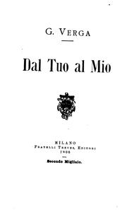 Cover of: Dal tuo al mio