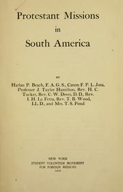 Cover of: Protestant missions in South America