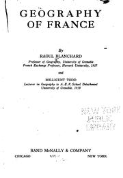 Cover of: Geography of France