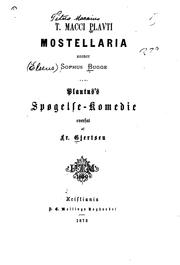 Cover of: T. Macci Plauti Mostellaria