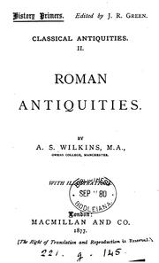 Cover of: Roman antiquities