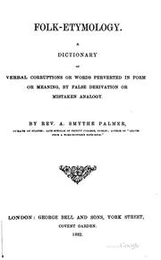 Folk-etymology by Abram Smythe Palmer