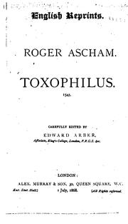 Cover of: Toxophilus: 1545