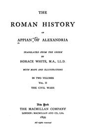 Cover of: The Roman history of Appian of Alexandria by Appianus of Alexandria