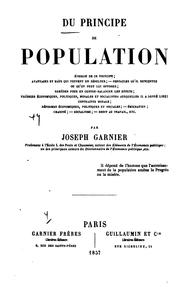 Cover of: Du principe de population