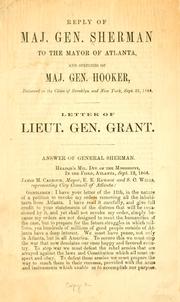 Cover of: Reply of Maj. Gen. Sherman to the mayor of Atlanta by William T. Sherman