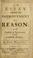 Cover of: An essay towards the improvement of reason
