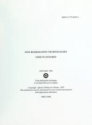 Cover of: Site remediation technologies used in Ontario