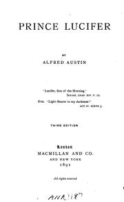 Cover of: Prince Lucifer by Austin, Alfred
