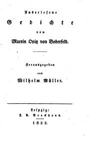 Cover of: Auserlesene Gedichte by Andreas Gryphius