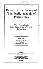 Cover of: Report of the survey of the public schools of Philadelphia