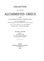 Cover of: Collection des anciens alchimistes grecs by M. Berthelot