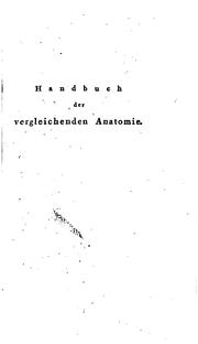 Cover of: Handbuch der vergleichenden Anatomie by Johann Friedrich Blumenbach