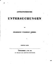 Cover of: Astronomische Untersuchungen by F. W. Bessel