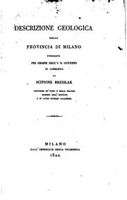 Cover of: Descrizione geologica della provincia di Milano