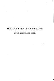 Cover of: An die menschliche Seele by Hermes Trismegistus.