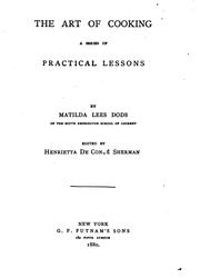 Cover of: The art of cooking: a series of practical lessons